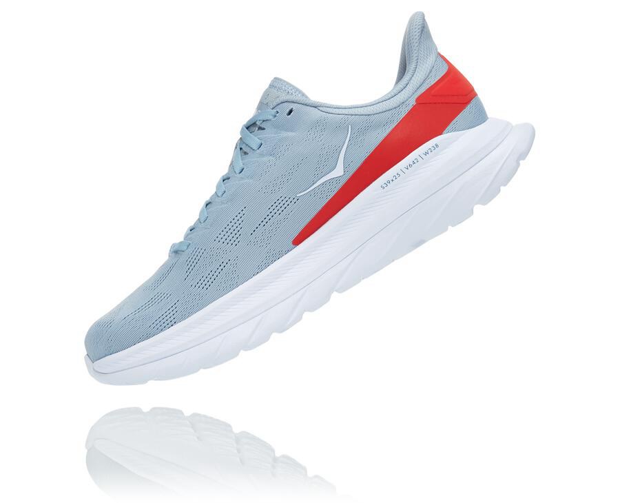 Hoka One One Mach 4 Löparskor Herr - Blå/Vita - WKZOA-6423